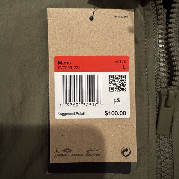 Air Jordan Undefeated Olive Green Windbreaker Jacket - Picture 9 of 12